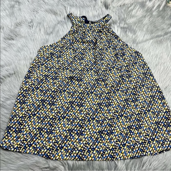 Halogen Navy Multicolored Tie Back Neck Tank Size Small - Picture 1 of 6